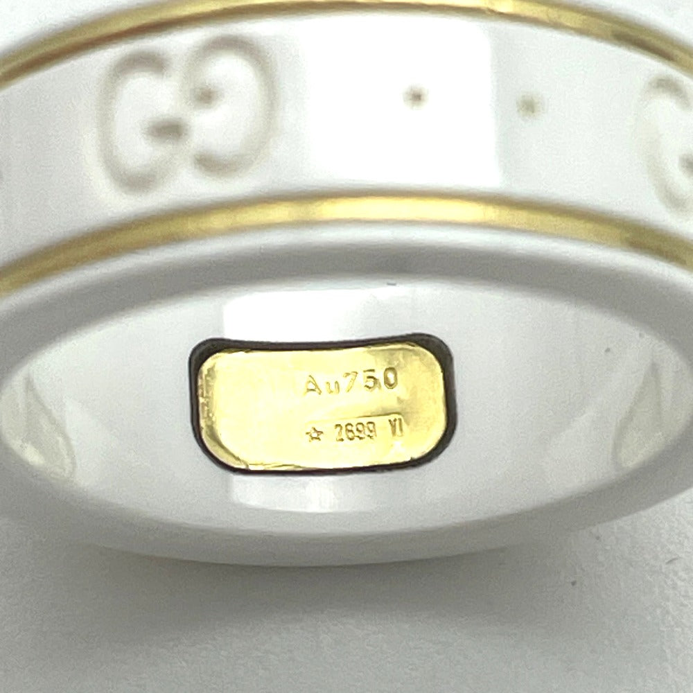 GUCCI グッチ リング・指輪 セラミック K18 Au750 ホワイト セラミック