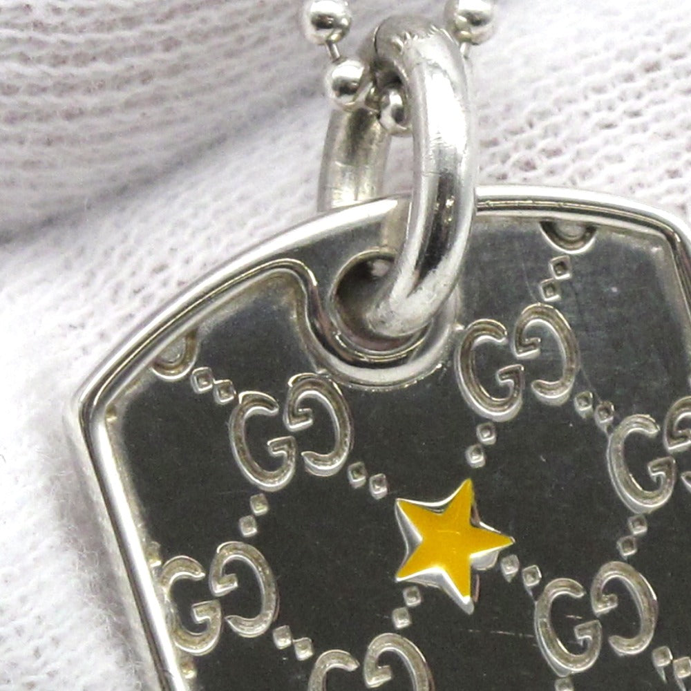 GUCCI グッチ ネックレス ドッグタグ ペンダント プレート GG スター