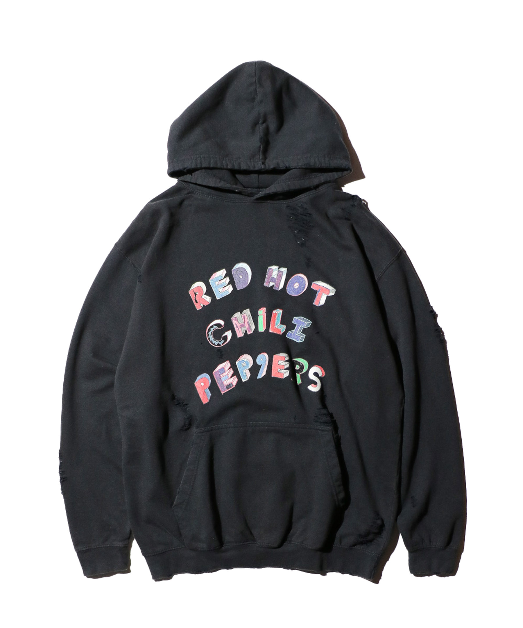 THRIFTY LOOK / WORN-OUT BAND HOODIE “RED HOT CHILI PEPPERS