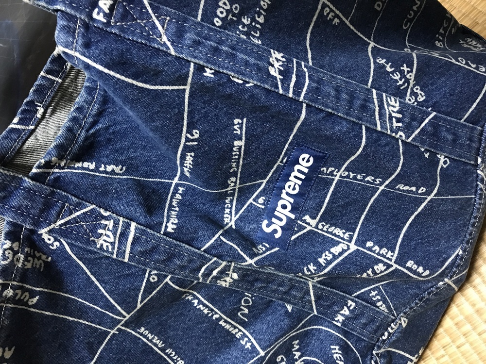 SS19 Supreme Gonz Map Denim Tote - デニム トート バッグ (Supreme