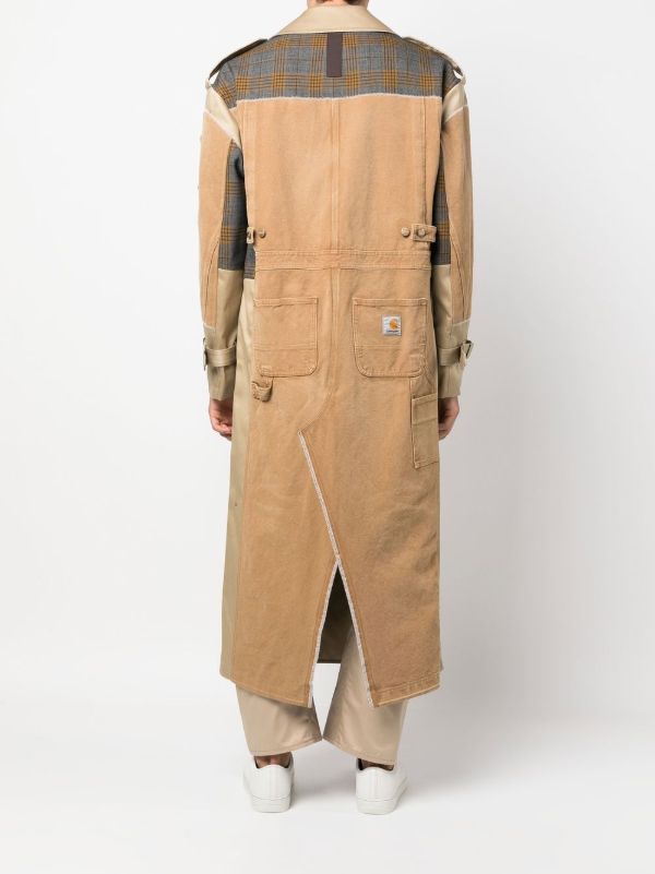 Junya Watanabe MAN x Carharrt Panelled Trench Coat | Neutrals