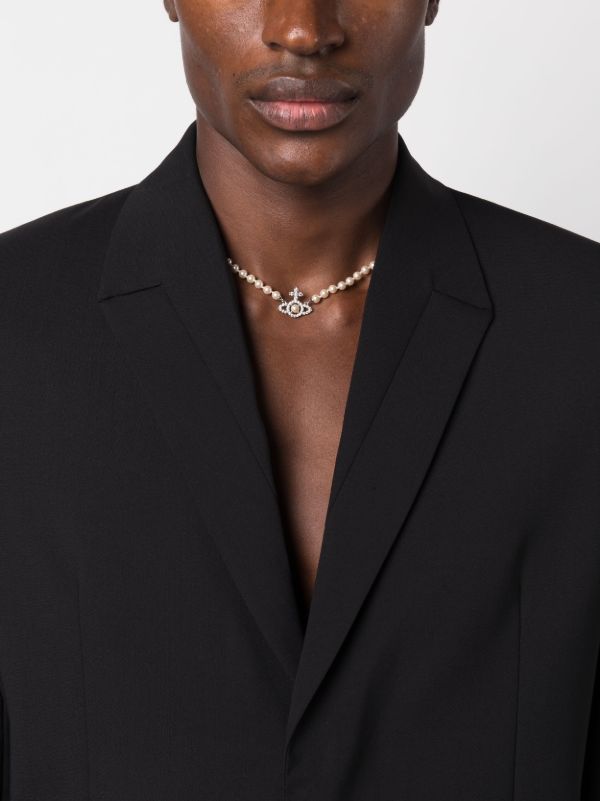 Vivienne Westwood Mini Bas Relief パール ネックレス | シルバー