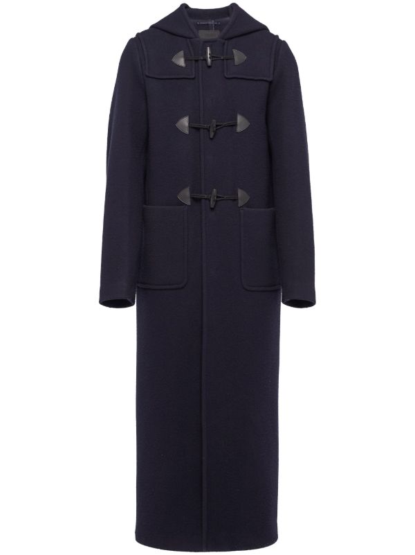 Prada ダブル ダッフルコート | ブラック | FARFETCH JP