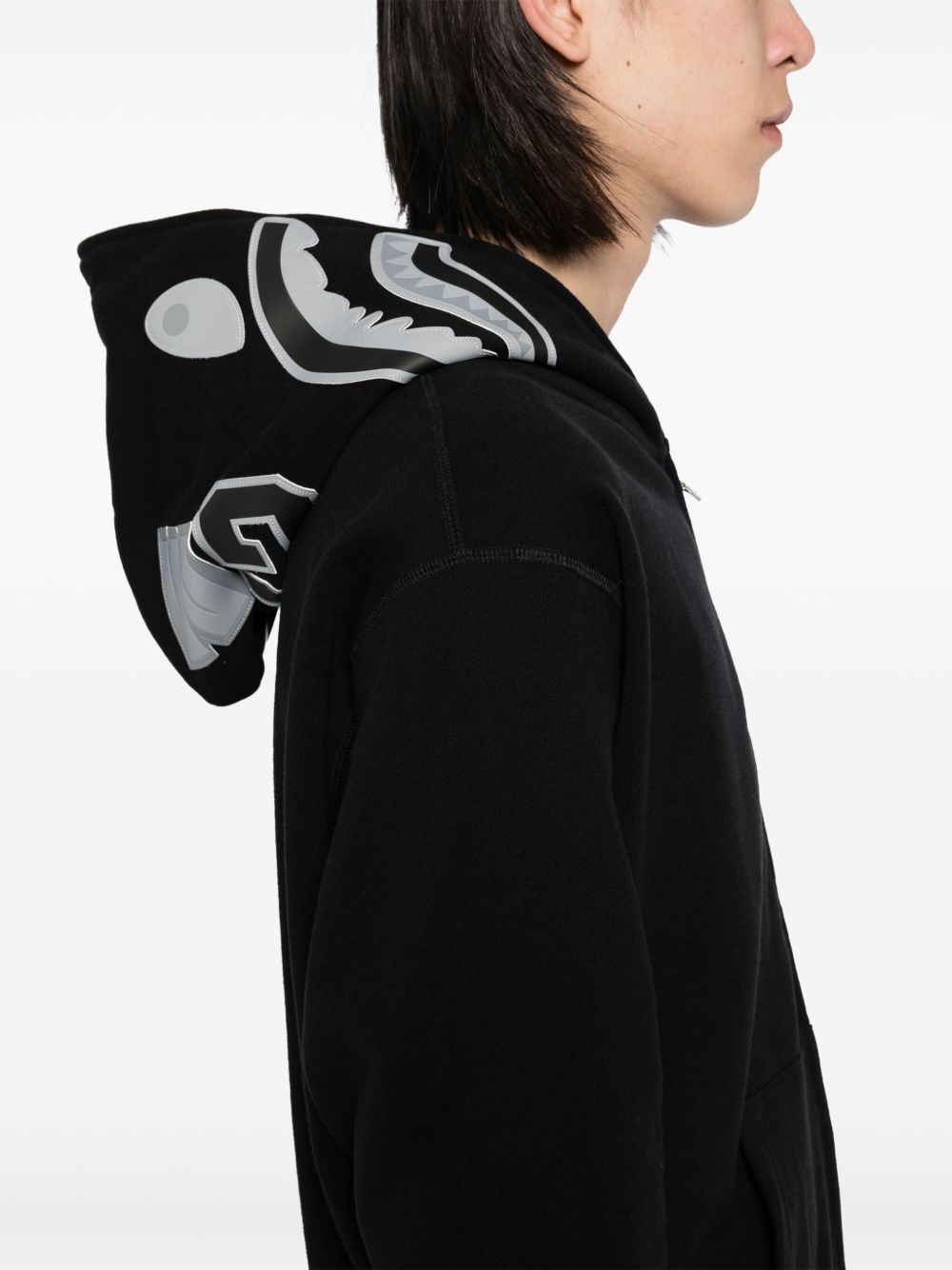 A BATHING APE® one-point ape-head Shark full-zip Hoodie | Black