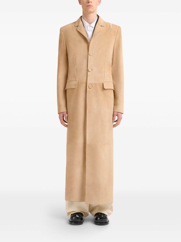 Marni スエード コート | ニュートラル | FARFETCH JP