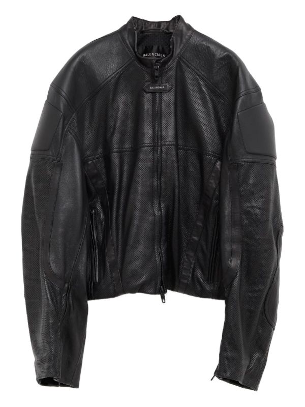 Balenciaga レザー ジャケット | ブラック | FARFETCH JP
