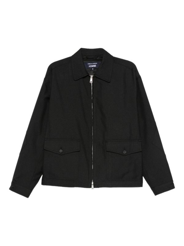 Comme Des Garçons Homme ジップ ボンバージャケット | ブラック