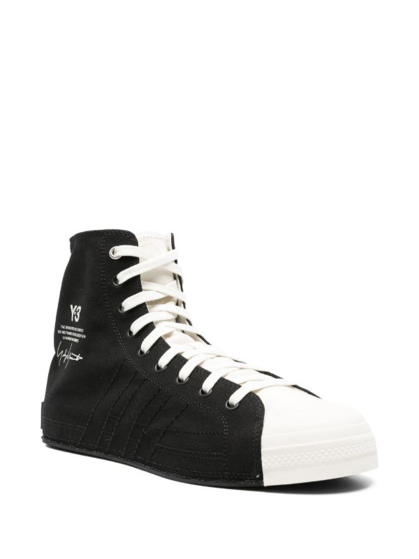 Y-3 ハイカット スニーカー | ブラック | FARFETCH JP