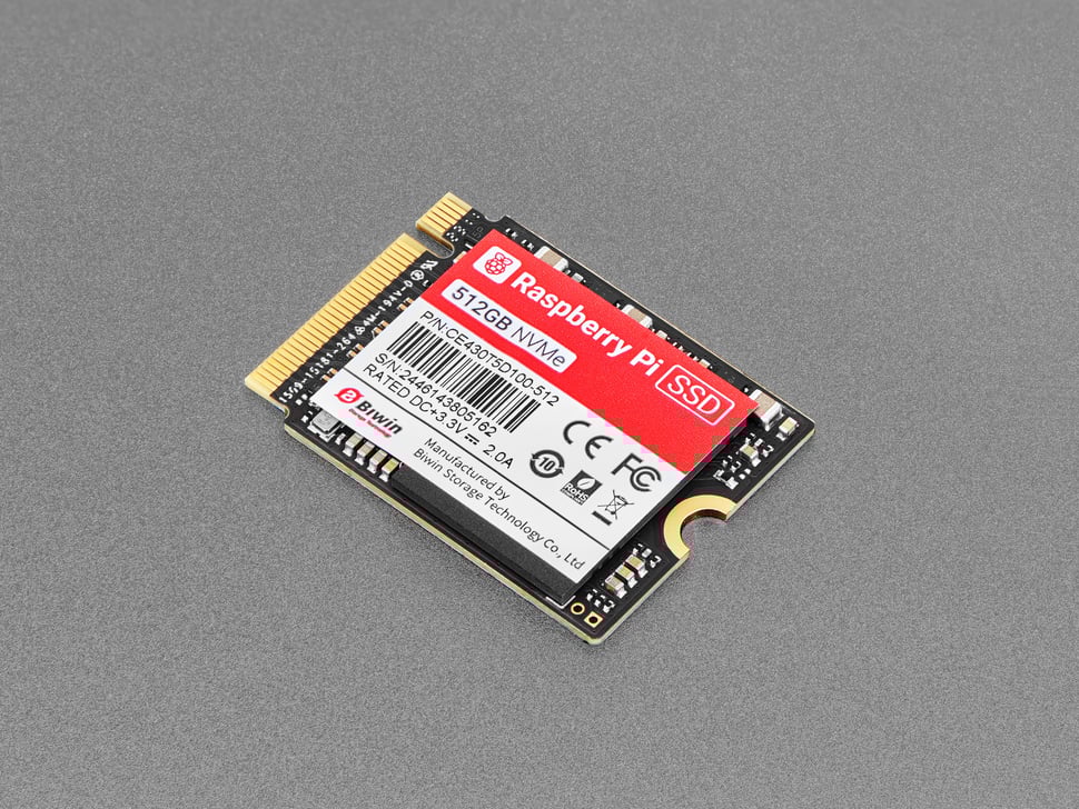 Raspberry Pi NVMe SSD - 512GB : Adafruit Industries, Unique & fun