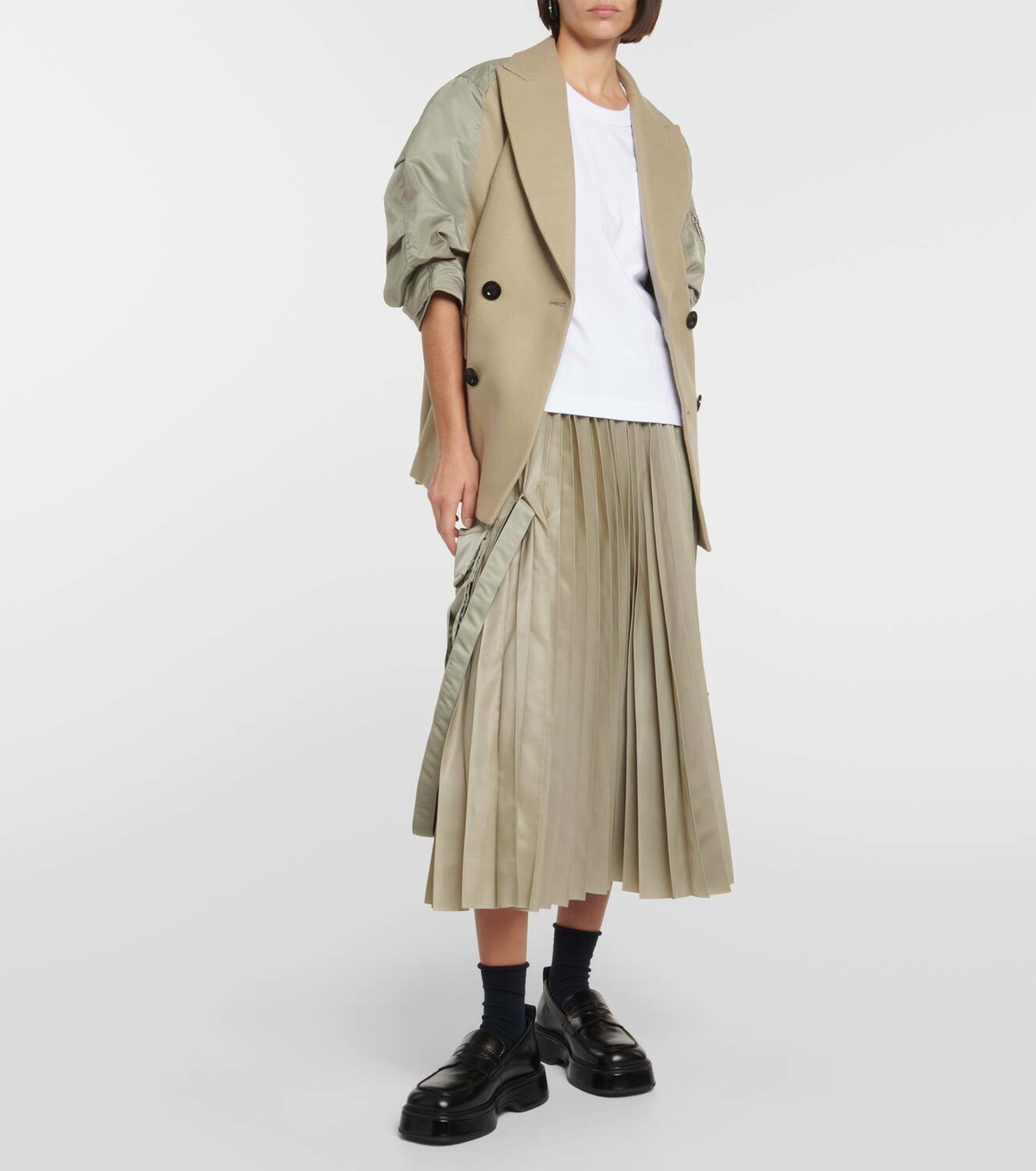Sacai Pleated midi skirt Sacai