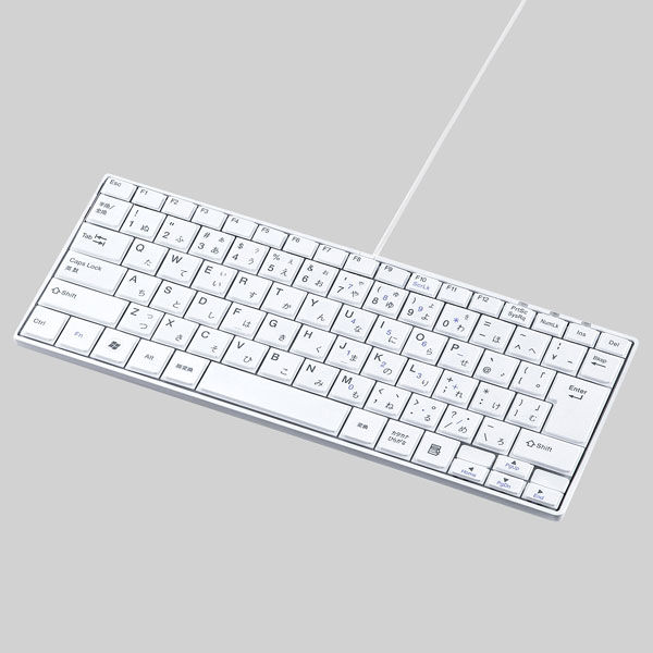 有線キーボード パンタグラフ コンパクト ホワイト SKB-SL18WN