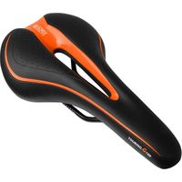 GORIX 自転車低反発サドル ブラック×オレンジ GX-C19 1個（直送品