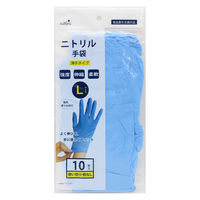 スバル ニトリル手袋 10枚入 L 230565 1セット(12個入)（直送品
