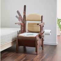 アロン化成 安寿 ポータブルトイレ ジャスピタ 標準便座 ブラウン 533