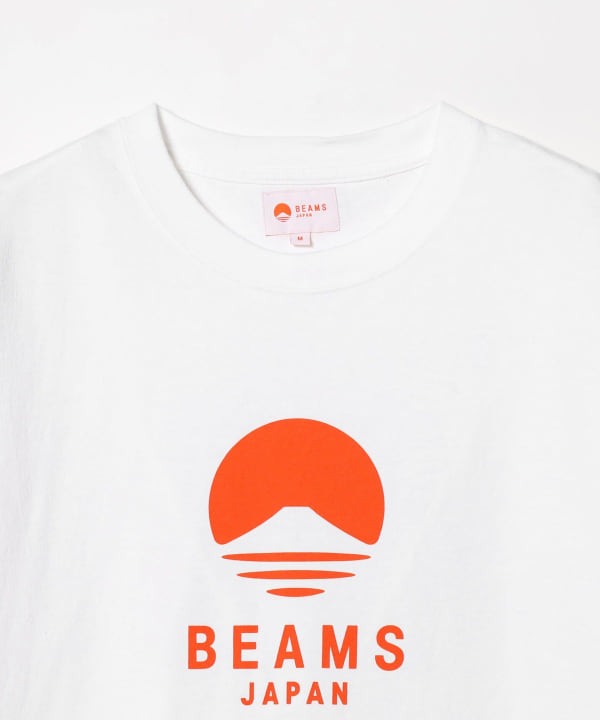 BEAMS JAPAN BEAMS JAPAN標誌印花 T 卹（T 卹、裁剪和縫製 T 卹）郵購