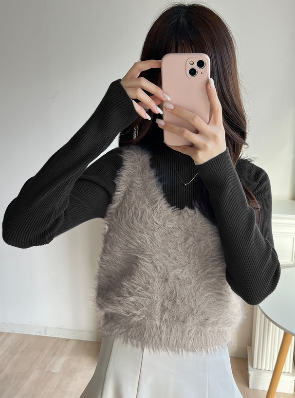 前後2Wayフェザーニットベスト[gn185] | レディースファッション通販の