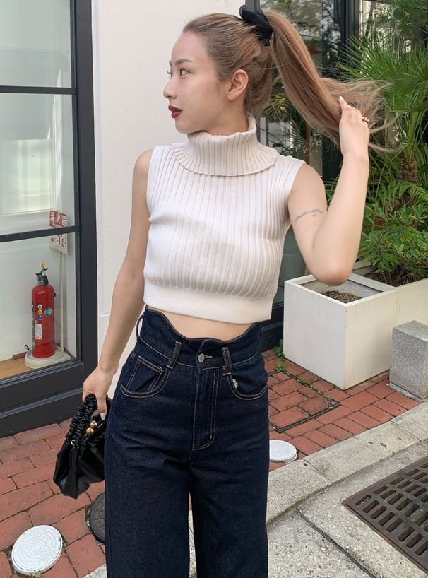 ウエストウェーブデザインデニムパンツ[gn290] | レディース