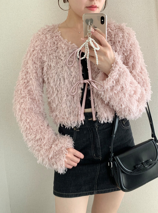 フェザーダブルリボンカーディガン[gn312] | レディースファッション