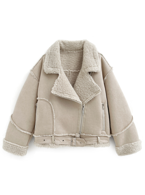 ムートンボアライダースジャケット[gc288] | レディースファッション