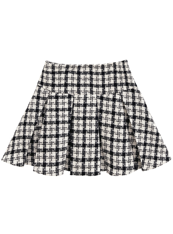 インパン裏地付ツイードチェックミニスカート[dk1278] | レディース