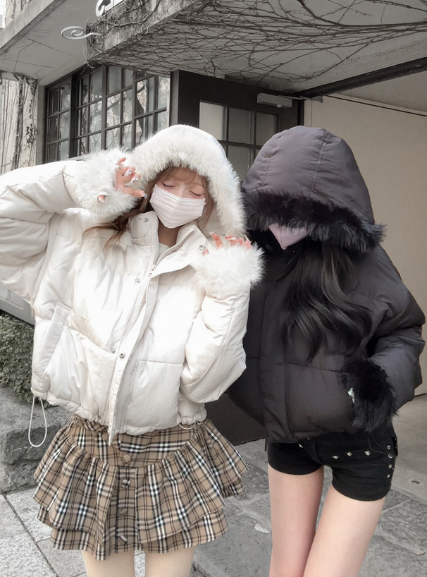 ✽mimoza✽ 【新品】Feroux フード付きダウンジャケット 白 ✽mimoza