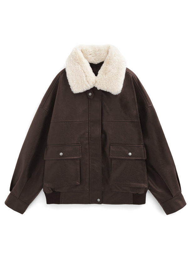 ファー付き襟2Wayレザージャケット[kd89] | レディースファッション