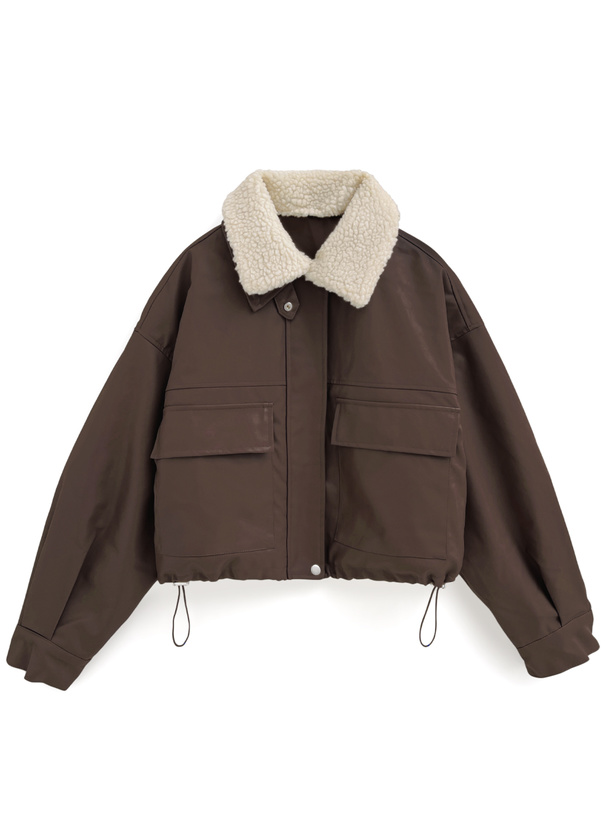 襟2Wayボア付きレザージャケット[kd90] | レディースファッション通販