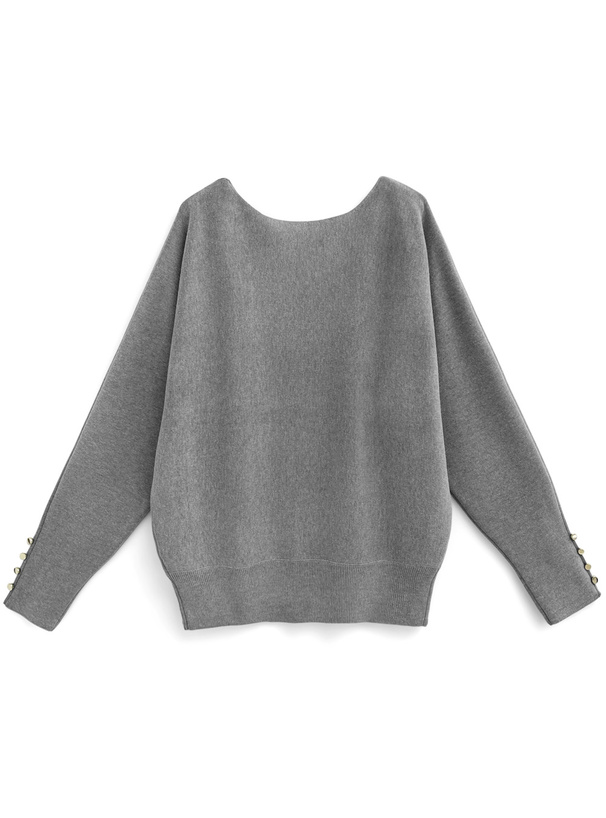 袖ボタンオーバーサイズニットトップス[pm531] | レディース