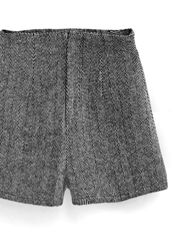 ヘリンボーンダブルジャケット×ショートパンツセットアップ[ta191