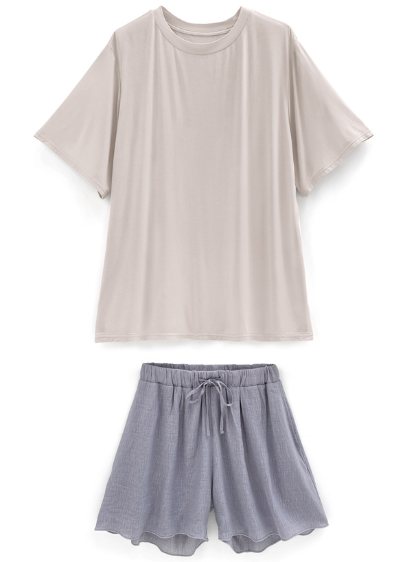 Tシャツ×ショートパンツセットアップ[tu1579] | レディース