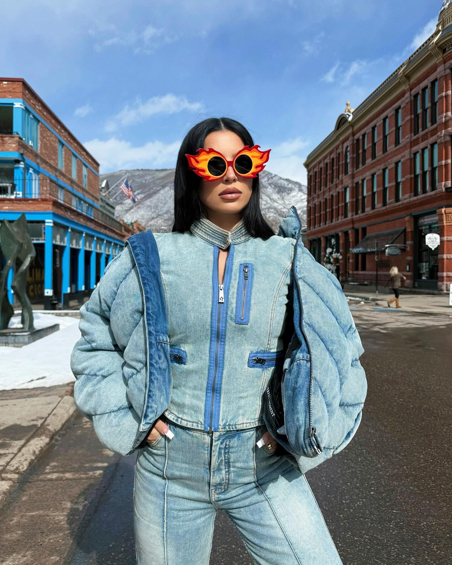 Zaza Denim Jumpsuit | Perfect Moment