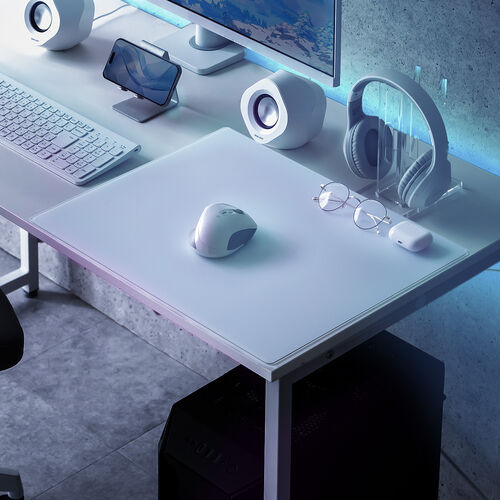 マウスパッド（ガラスマウスパッド・大型・ゲーミング・強化ガラス