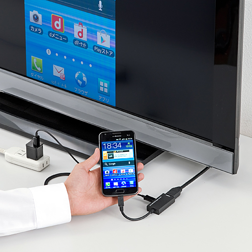 MHLケーブル HDMI変換アダプタ（TVリモコン対応・Xperia Z4・Z3・Z3