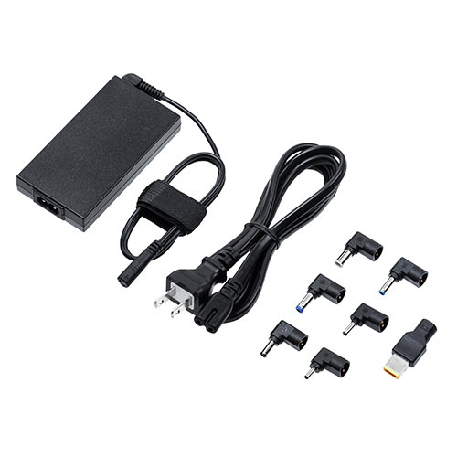 ノートパソコン汎用ACアダプタ（変換プラグ7種付・19V/65W出力・マルチ