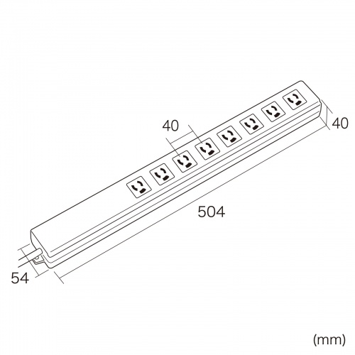 サンワサプライ】3P・8個口（パソコン用×1、連動×4、非連動×3、ライン