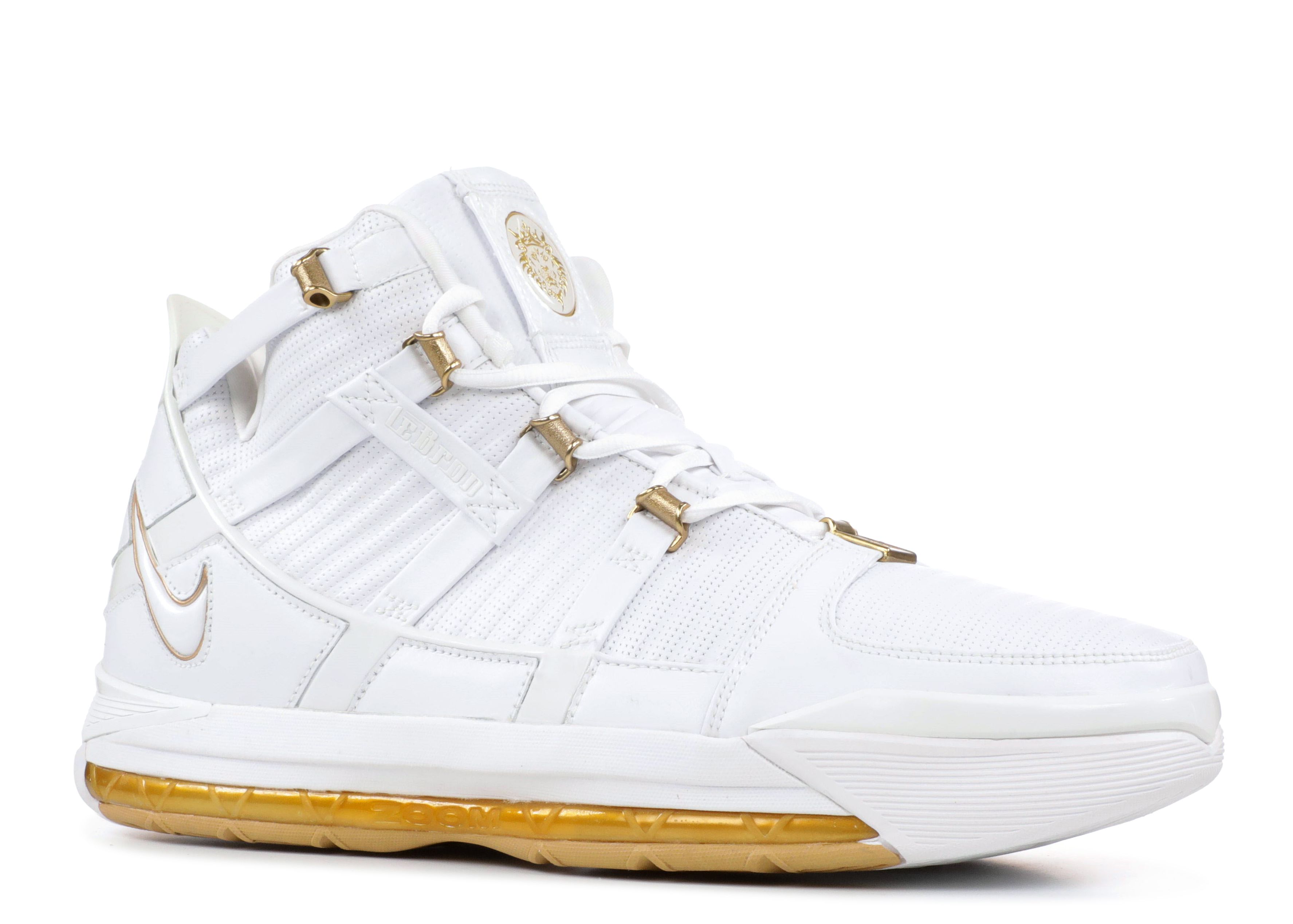 Zoom LeBron 3 'West Coast' - Nike - 312147 114 - white/white-gold