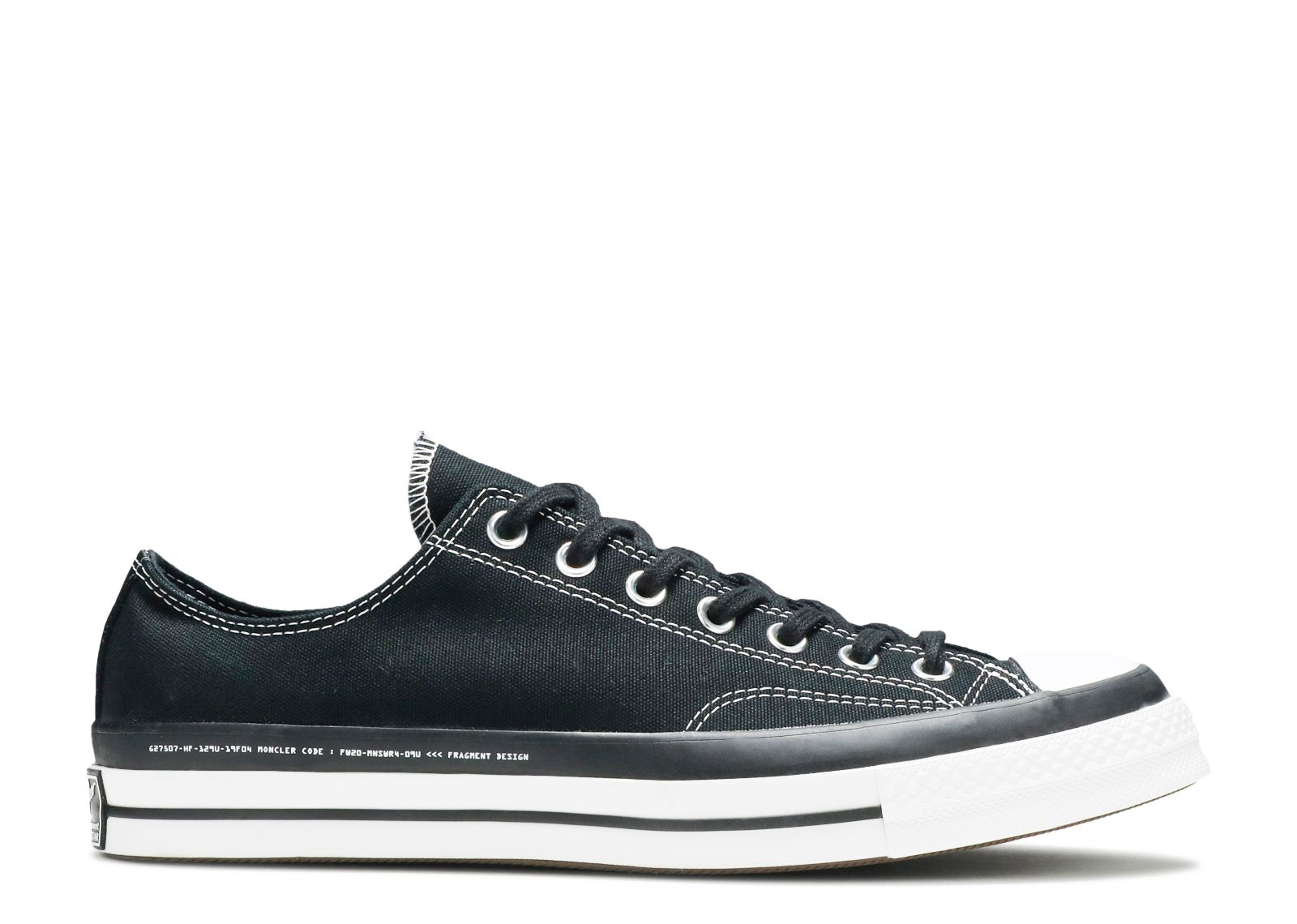 Fragment Design X Moncler X Chuck 70 Low 'Black' - Converse