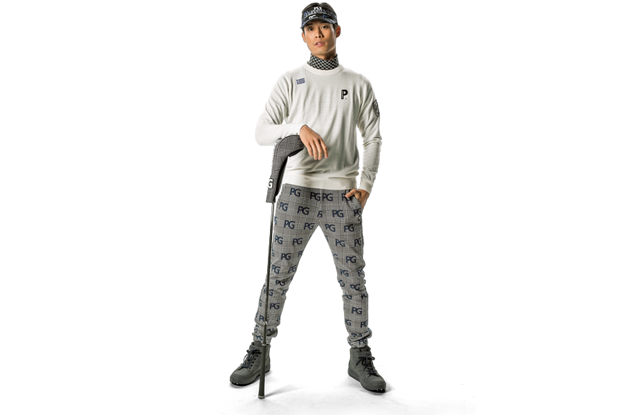 パーリーゲイツ パンツ 白 ホワイト 5 暖パン 秋冬 裏地付き