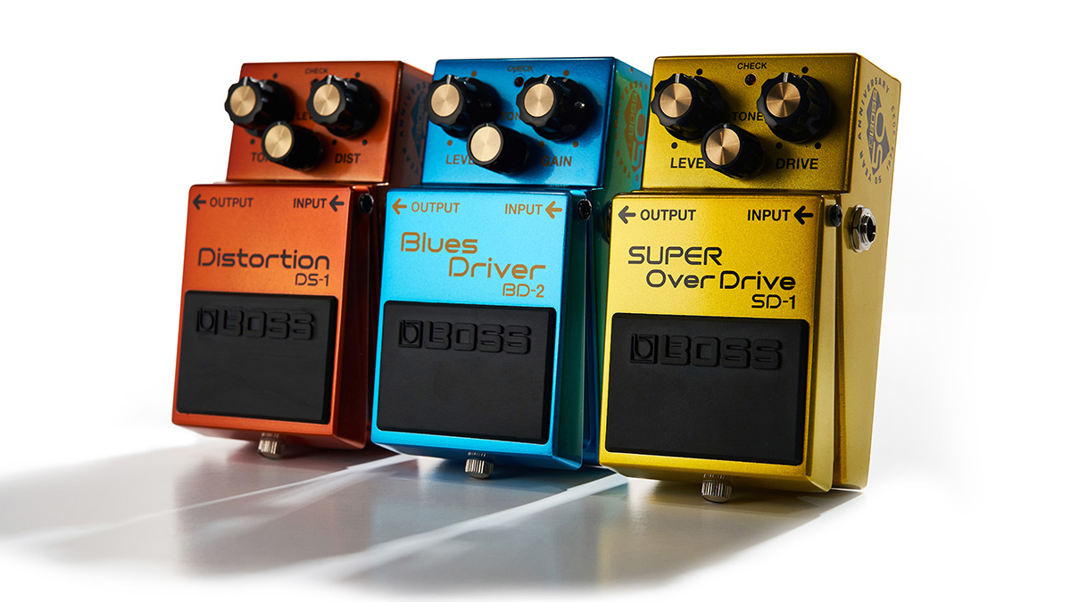 Boss celebrates its classic pedals with metallic finish 50th