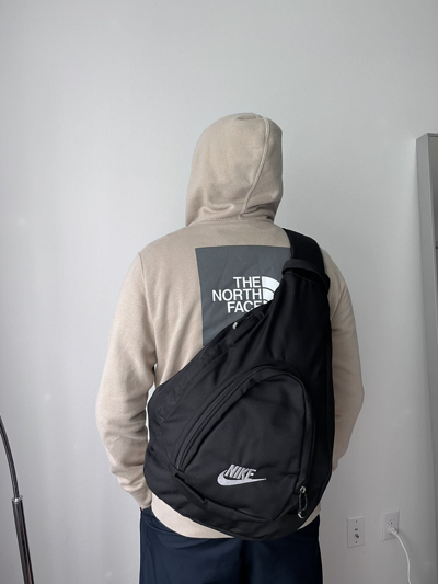 Pre-owned Nike X Vintage Nike Sling Bag Multipocket Y2k In Black