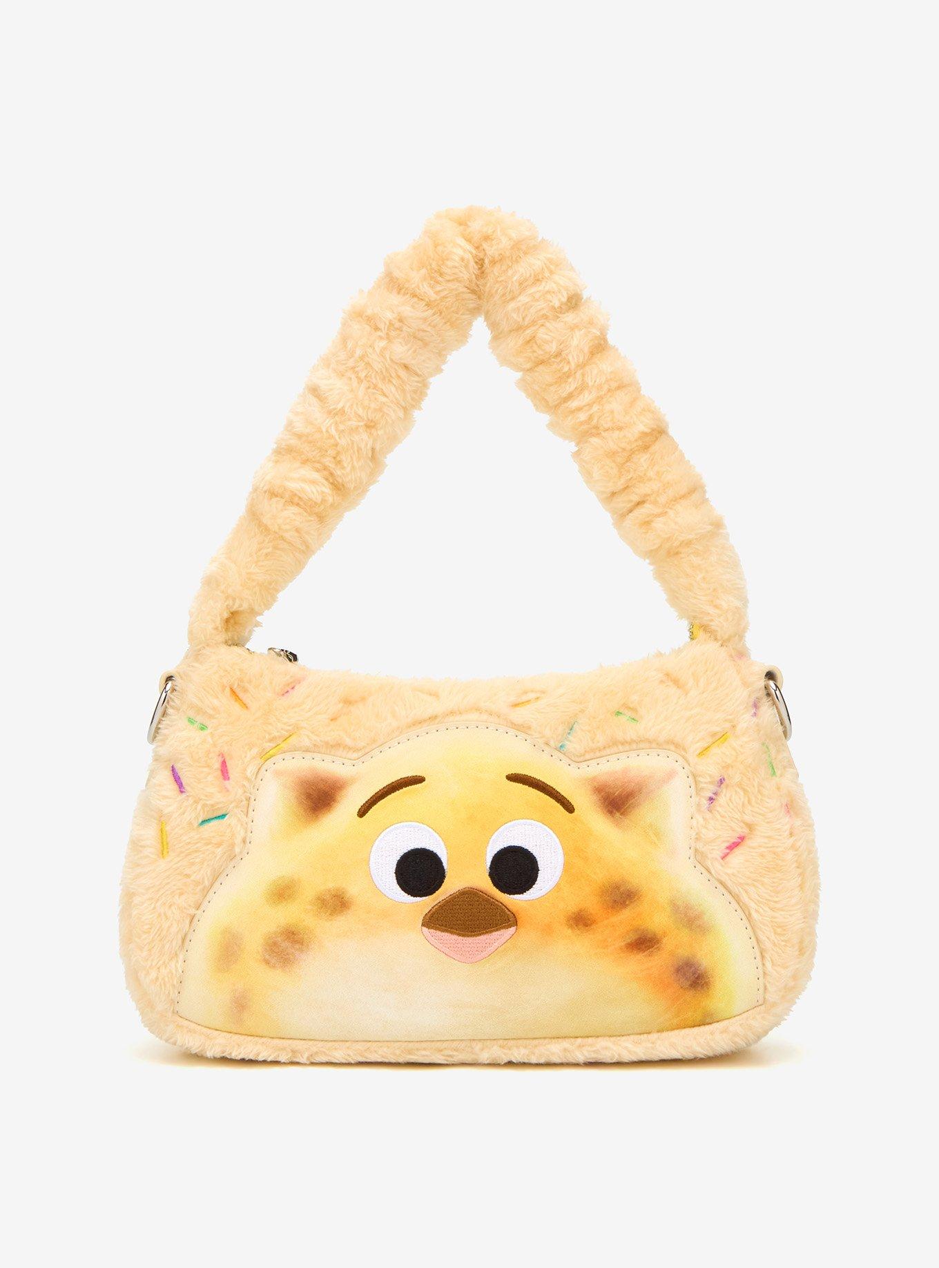 Loungefly Zootopia Clawhauser Cotton Candy Fuzzy Shoulder Bag
