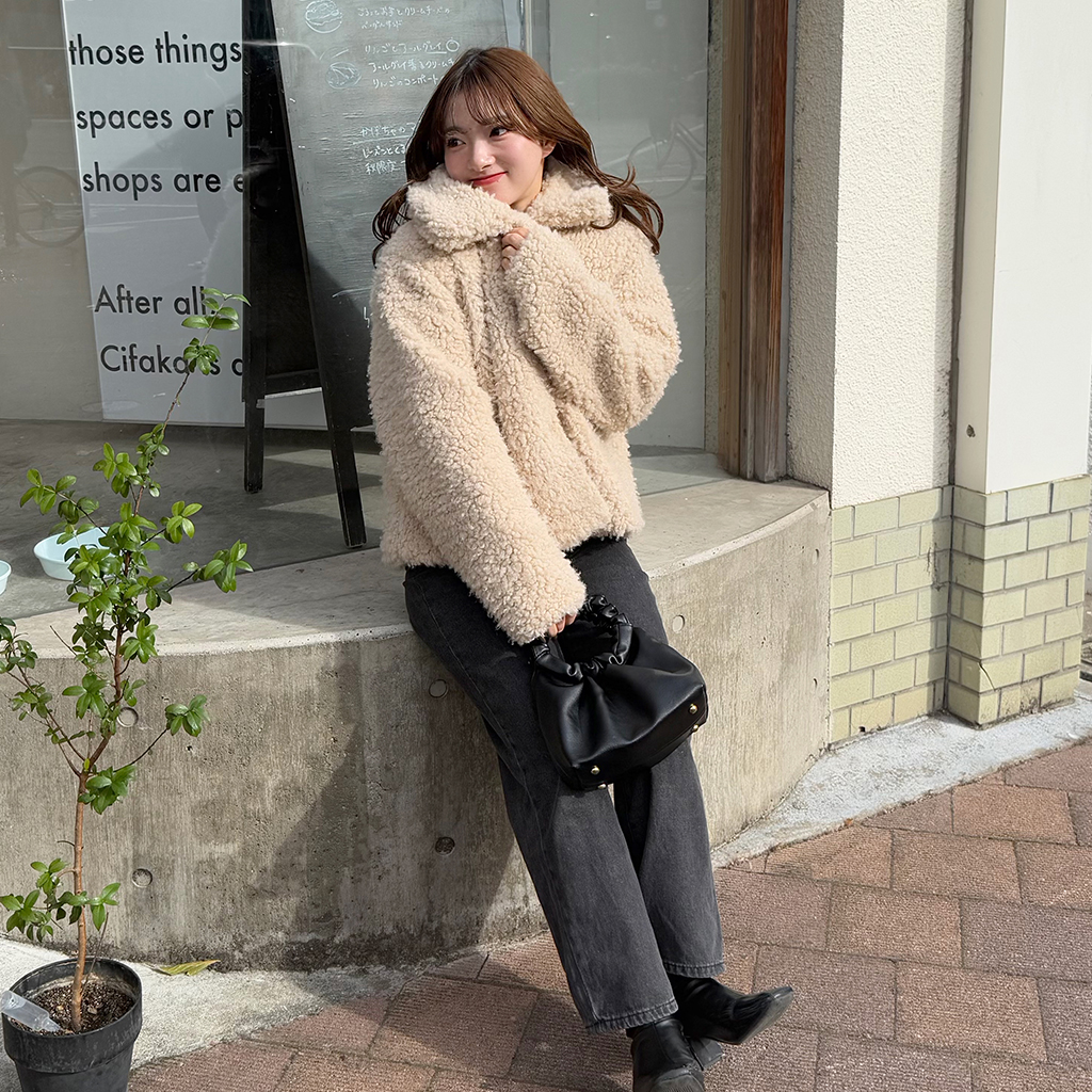 プードルファーカラージャケット | ファッション通販サイト NUGU