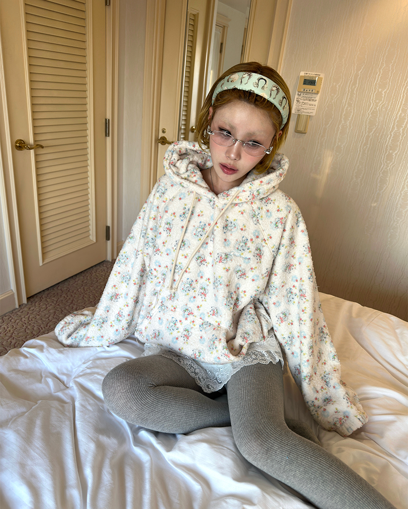 裏起毛]ステッチフード付きパーカーグレー | ファッション通販サイト NUGU