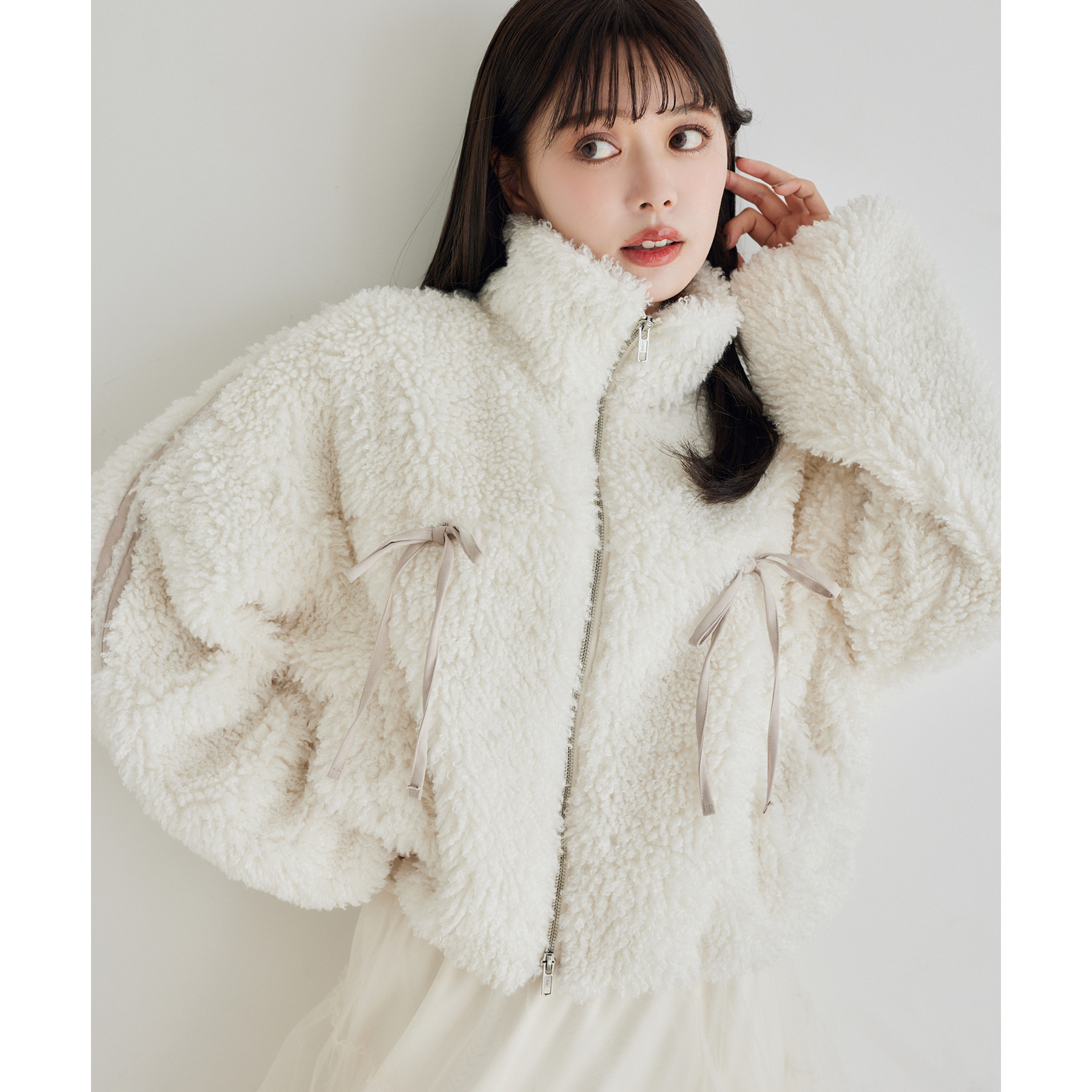 リボン取外し可】ラインボアショートジャケット | ファッション通販