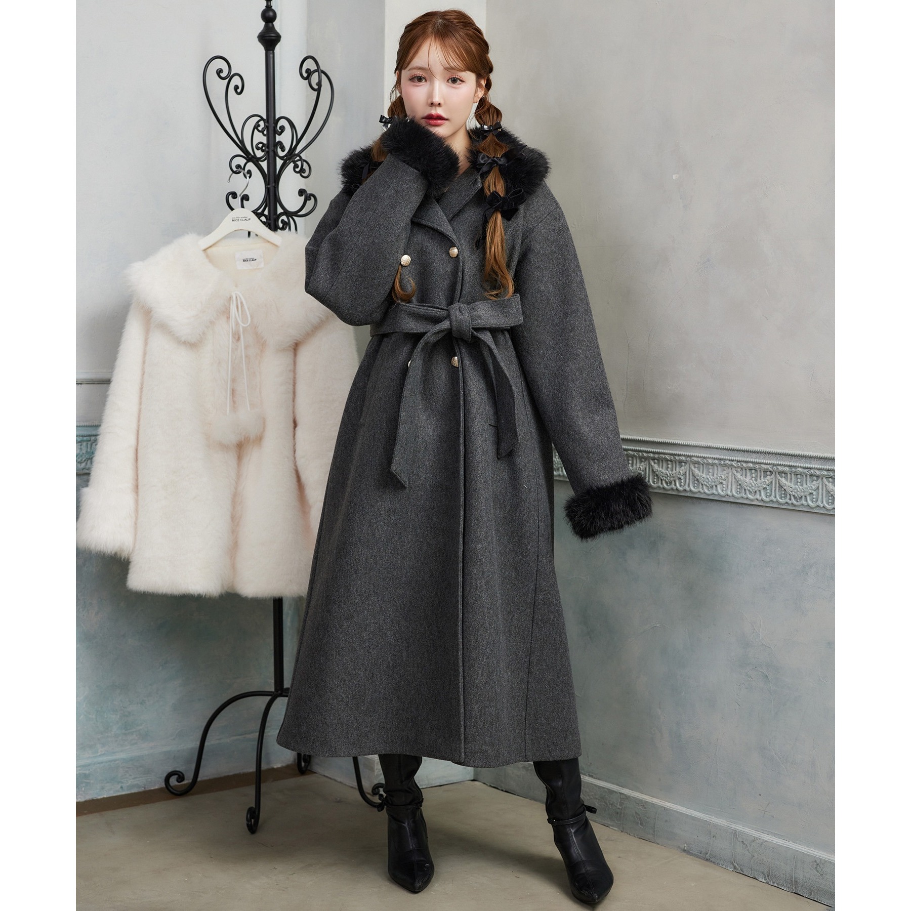 ファー付マルチロングコート | ファッション通販サイト NUGU