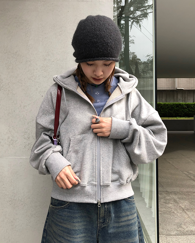 クロップドダブルジップパーカー | ファッション通販サイト NUGU