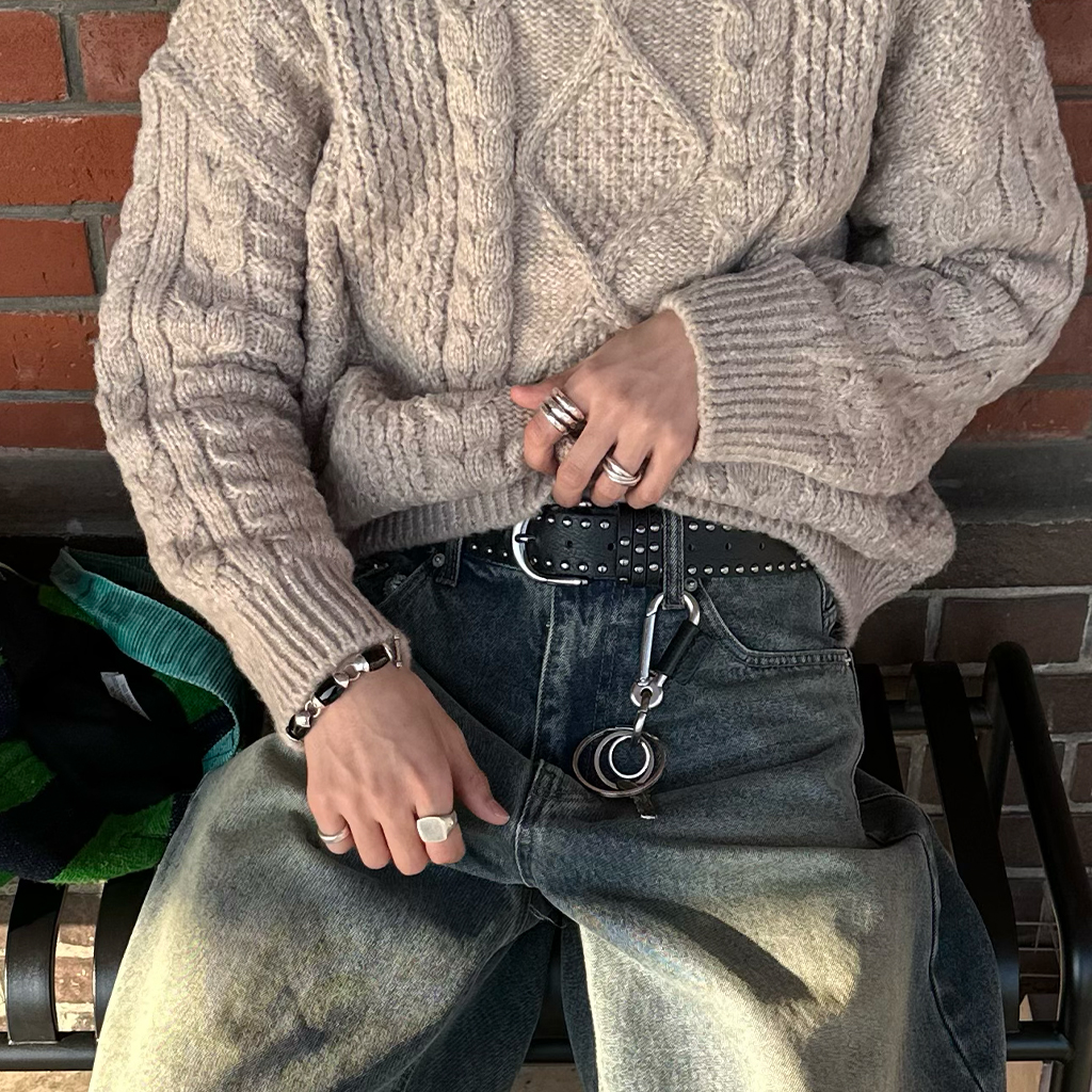 ツーラインスタッズベルト | ファッション通販サイト NUGU