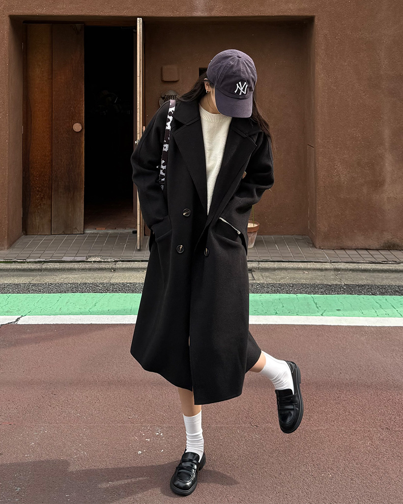 ダブルボタンロングコート | ファッション通販サイト NUGU