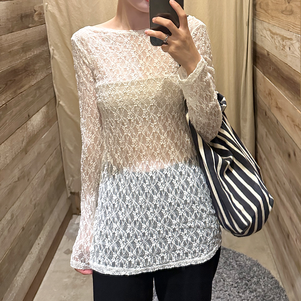 シースルーレースレイヤードTシャツ | ファッション通販サイト NUGU