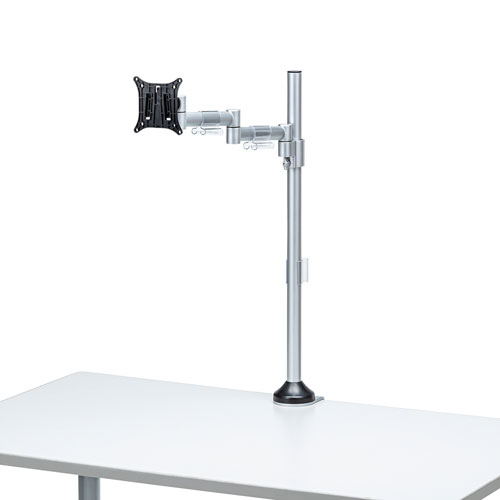 CR-LA1803【水平多関節液晶モニタアーム(H720 1面)】1面モニタ搭載